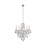 Lüster - Chrome 5 Light Chandelier with Clear Acrylic Crystal