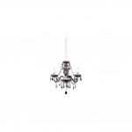 Lüster - Chrome 3 Light Chandelier with Smoked Acrylic Crystal