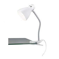 Harvey - Matt White & Chrome Clamping Table Lamp Harvey - Matt White & Chrome Clamping Table Lamp