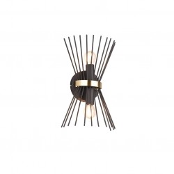 Rod - Black & Gold 2 Light Wall Lamp Rod - Black & Gold 2 Light Wall Lamp