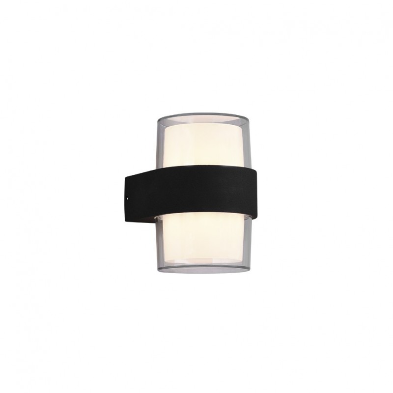 - Molina - Anthracite LED Wall Lamp with White & Clear Diffuser Trio-R22052142 - Molina - Anthracite LED Wall Lamp with White & Clear Diffuser