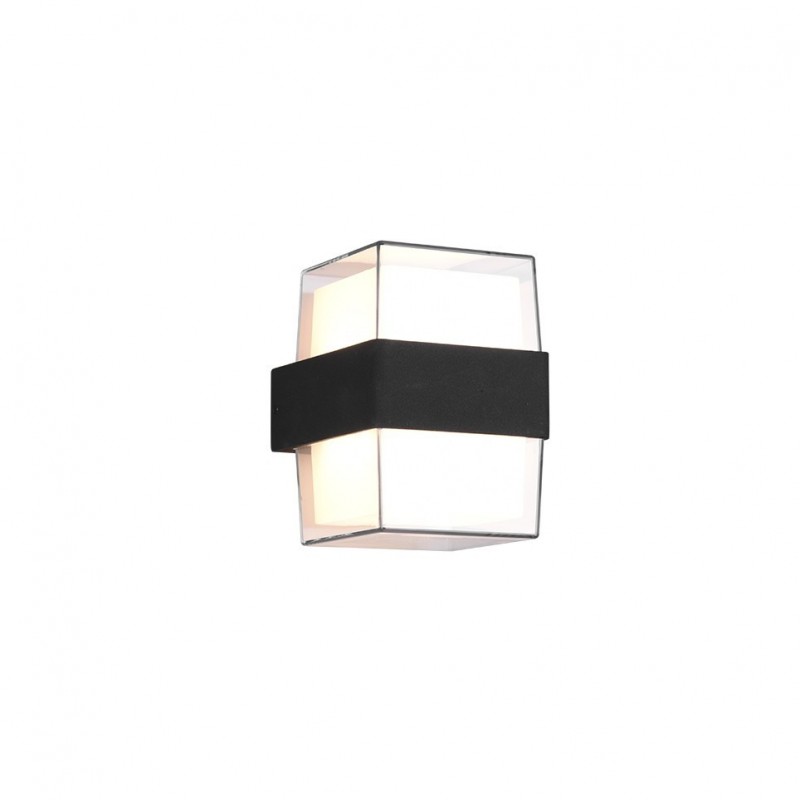 - Molina - Anthracite LED Wall Lamp with White & Clear Diffuser Trio-R22062142 - Molina - Anthracite LED Wall Lamp with White & Clear Diffuser