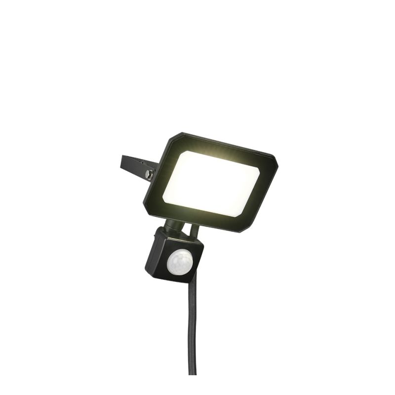 - Funchal - Black Diecast Aluminium PIR Floodlight 20W 4000K Trio-R23349132 - Funchal - Black Diecast Aluminium PIR Floodlight 20W 4000K