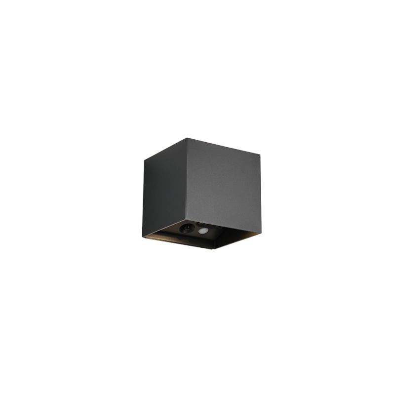 - Genie - Rechargeable Matt Black PIR Wall Lamp IP44 Trio-R24169632 - Genie - Rechargeable Matt Black PIR Wall Lamp IP44