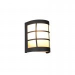 Sintra - Matt Black Wall Lamp with White Glass