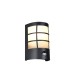 - Sintra - Matt Black PIR Wall Lamp with White Glass Trio-R26459132 - Sintra - Matt Black PIR Wall Lamp with White Glass