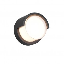 Puno - Matt Black LED Wall Lamp with Clear & White Diffuser