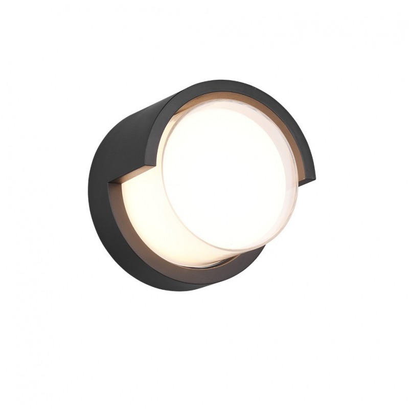 Trio-R27036132 - Puno - Matt Black LED Wall Lamp with Clear & White Diffuser