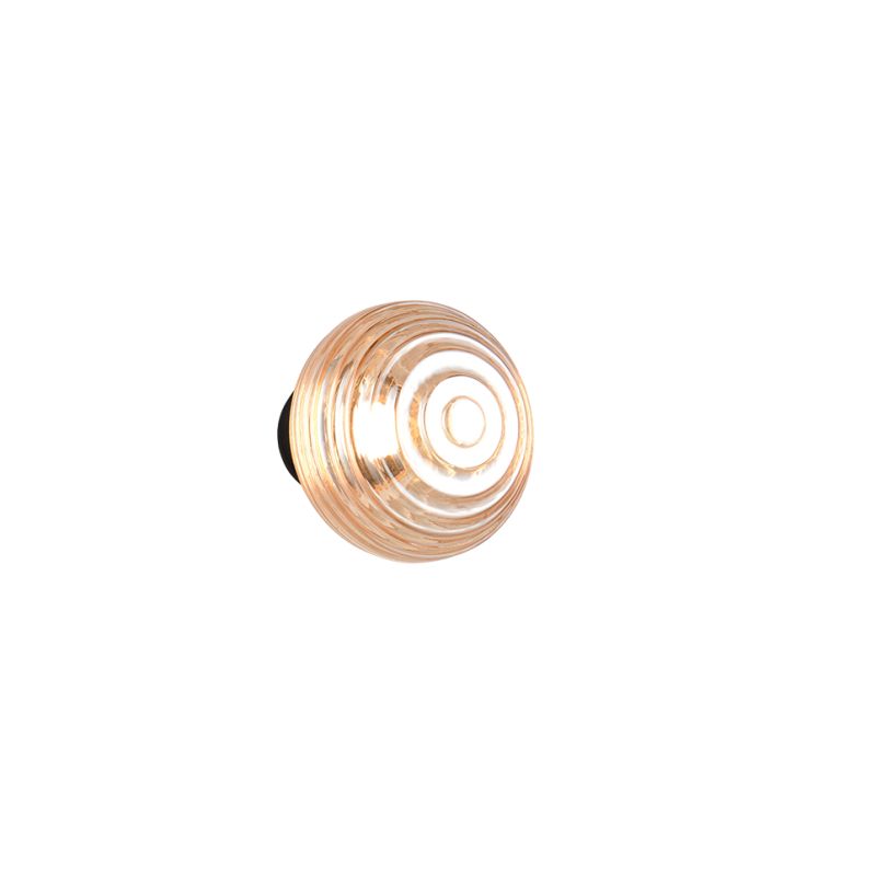 Trio-R27771113 - Earl - Rechargeable Matt Black LED Wall Lamp with Amber Glass