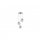 - Clooney - Chrome 3 Light Cluster Pendant with Smoked Glass Trio-R30073054 - Clooney - Chrome 3 Light Cluster Pendant with Smoked Glass