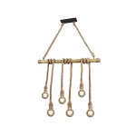 Wilma - Rope & Bamboo 6 Light over Island Fitting