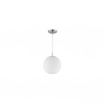 Moon - Matt Nickel Pendant with White Glass Ø 25 cm Moon - Matt Nickel Pendant with White Glass Ø 25 cm