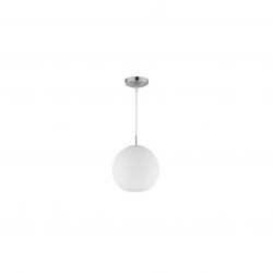 Moon - Matt Nickel Pendant with White Glass Ø 25 cm Moon - Matt Nickel Pendant with White Glass Ø 25 cm