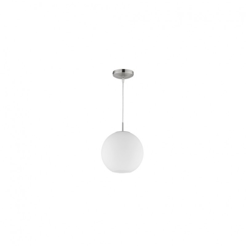 - Moon - Matt Nickel Pendant with White Glass Ø 25 cm Trio-R30152507 - Moon - Matt Nickel Pendant with White Glass Ø 25 cm
