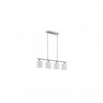 Tommy - Matt Nickel 4 Light over Island Fitting with White Shade