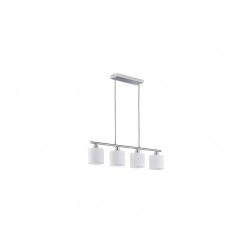 Tommy - Matt Nickel 4 Light over Island Fitting with White Shade Tommy - Matt Nickel 4 Light over Island Fitting with White Shade