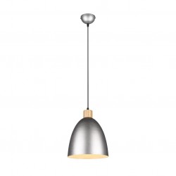 Jagger - Antique Nickel & Wooden Pendant Ø 25 cm Jagger - Antique Nickel & Wooden Pendant Ø 25 cm