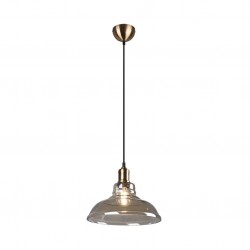 Aldo - Antique Brass Pendant with Amber Glass Aldo - Antique Brass Pendant with Amber Glass