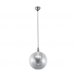 Dino - Matt Nickel Pendant with Clear Glass Dino - Matt Nickel Pendant with Clear Glass