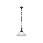 Country - Rusty Pendant with Alabaster Glass