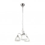 Dobby - Matt Nickel 3 Light Centre Fitting with Alabaster Glass