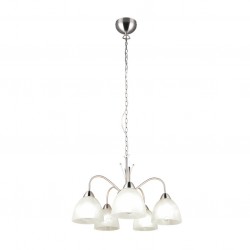 Dobby - Matt Nickel 5 Light Centre Fitting with Alabaster Glass Dobby - Matt Nickel 5 Light Centre Fitting with Alabaster Glass