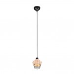 Borka - Black Pendant with Rattan Shade ∅ 17.5 cm Borka - Black Pendant with Rattan Shade ∅ 17.5 cm