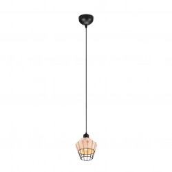 Borka - Black Pendant with Rattan Shade ∅ 17.5 cm Borka - Black Pendant with Rattan Shade ∅ 17.5 cm