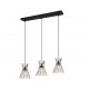 - Rod - Black & Gold 3 Light over Island Fitting Trio-R31533080 - Rod - Black & Gold 3 Light over Island Fitting