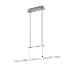 Milos - Matt Nickel over Island LED Fitting with Clear Glass Milos - Matt Nickel over Island LED Fitting with Clear Glass