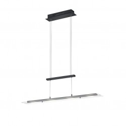 Milos - Matt Black over Island LED Fitting with Clear Glass Milos - Matt Black over Island LED Fitting with Clear Glass
