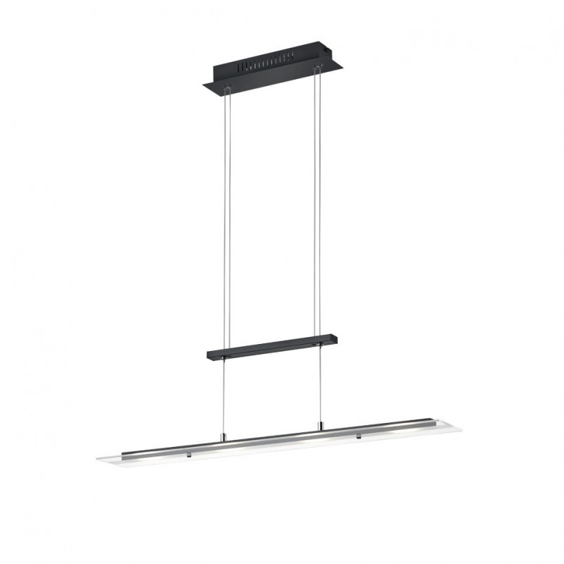 - Milos - Matt Black over Island LED Fitting with Clear Glass Trio-R32004132 - Milos - Matt Black over Island LED Fitting with Clear Glass
