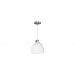 Dallas - Matt Nickel Pendant with Opal Glass