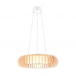 Monte - Natural Wooden CCT Pendant with White Diffuser Monte - Natural Wooden CCT Pendant with White Diffuser