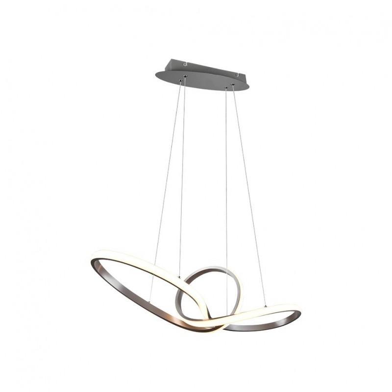 - Sansa - Matt Nickel LED Pendant Trio-R32751107 - Sansa - Matt Nickel LED Pendant