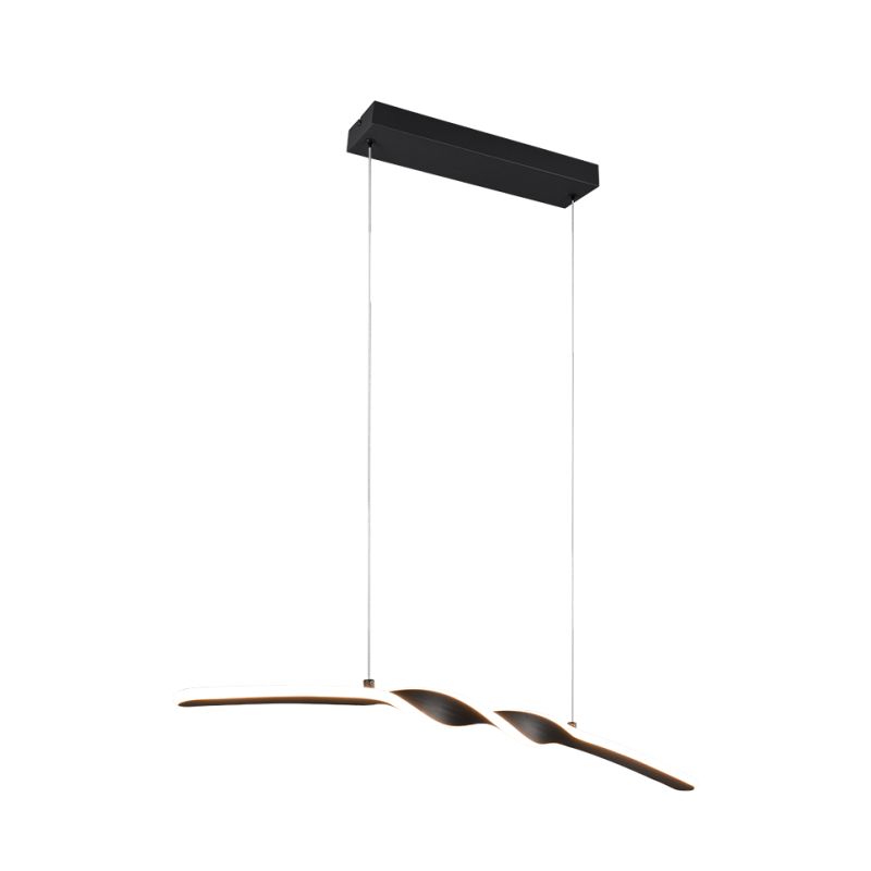 Trio-R35791132 - Ginko - Matt Black LED over Island Fitting