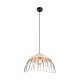- Sandrine - Matt Black Pendant with Rattan Meshwork Trio-R36211032 - Sandrine - Matt Black Pendant with Rattan Meshwork
