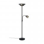 Gerry - Matt Black Mother & Child Floor Lamp with Smoked Mirrored Glass Gerry - Matt Black Mother & Child Floor Lamp with Smoked Mirrored Glass