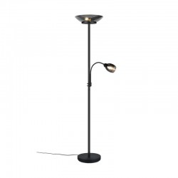 Gerry - Matt Black Mother & Child Floor Lamp with Smoked Mirrored Glass Gerry - Matt Black Mother & Child Floor Lamp with Smoked Mirrored Glass