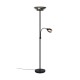 Table & Floor Lamp - Gerry - Matt Black Mother & Child Floor Lamp with Smoked Mirrored Glass Trio-R40063132 - Gerry - Matt Black Mother & Child Floor Lamp with Smoked Mirrored Glass