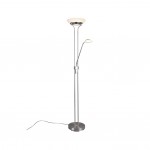 Orson - Matt Nickel Mother & Child LED Floor Lamp with Alabaster Glass Orson - Matt Nickel Mother & Child LED Floor Lamp with Alabaster Glass