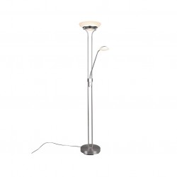 Orson - Matt Nickel Mother & Child LED Floor Lamp with Alabaster Glass Orson - Matt Nickel Mother & Child LED Floor Lamp with Alabaster Glass