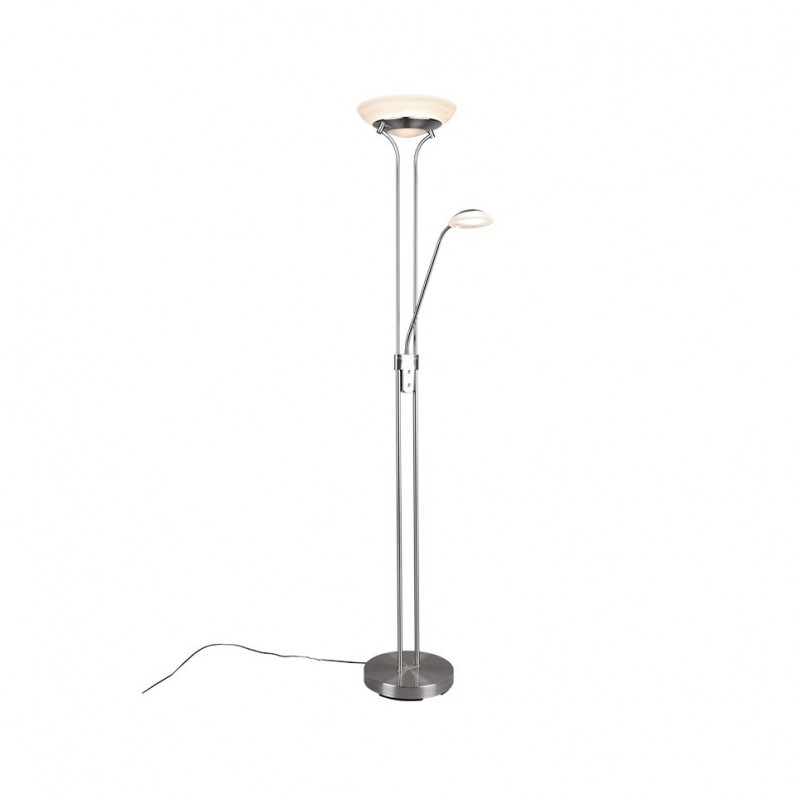 - Orson - Matt Nickel Mother & Child LED Floor Lamp with Alabaster Glass Trio-R40073507 - Orson - Matt Nickel Mother & Child LED Floor Lamp with Alabaster Glass