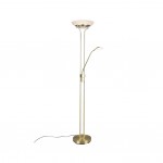 Orson - Matt Brass Mother & Child LED Floor Lamp with Alabaster Glass Orson - Matt Brass Mother & Child LED Floor Lamp with Alabaster Glass