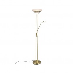 Orson - Matt Brass Mother & Child LED Floor Lamp with Alabaster Glass Orson - Matt Brass Mother & Child LED Floor Lamp with Alabaster Glass