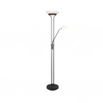 Orson - Matt Black Mother & Child LED Floor Lamp with Alabaster Glass Orson - Matt Black Mother & Child LED Floor Lamp with Alabaster Glass