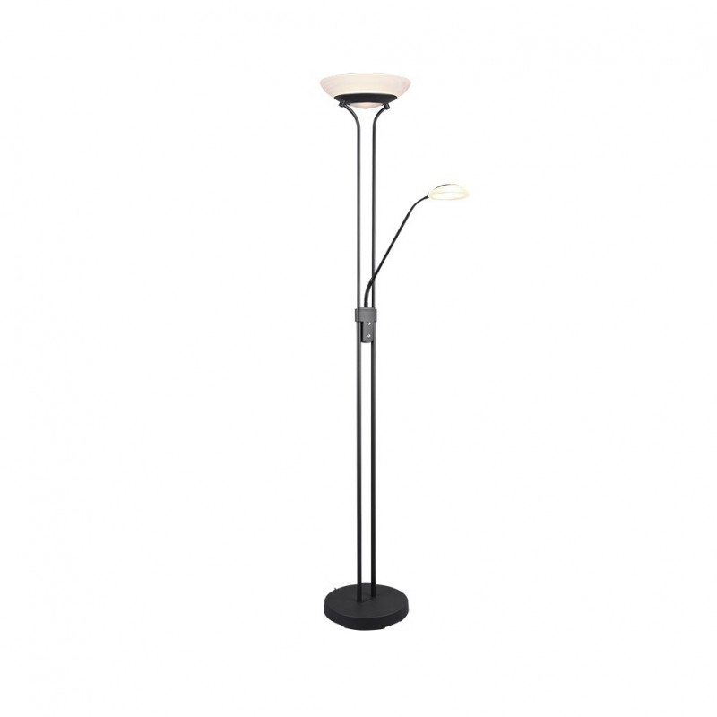 - Orson - Matt Black Mother & Child LED Floor Lamp with Alabaster Glass Trio-R40073532 - Orson - Matt Black Mother & Child LED Floor Lamp with Alabaster Glass