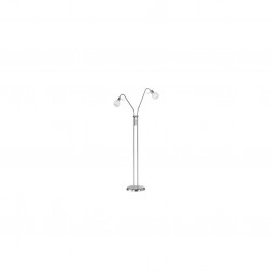 Antibes - Matt Nickel 2 Light Floor Lamp with Alabaster Glass Antibes - Matt Nickel 2 Light Floor Lamp with Alabaster Glass