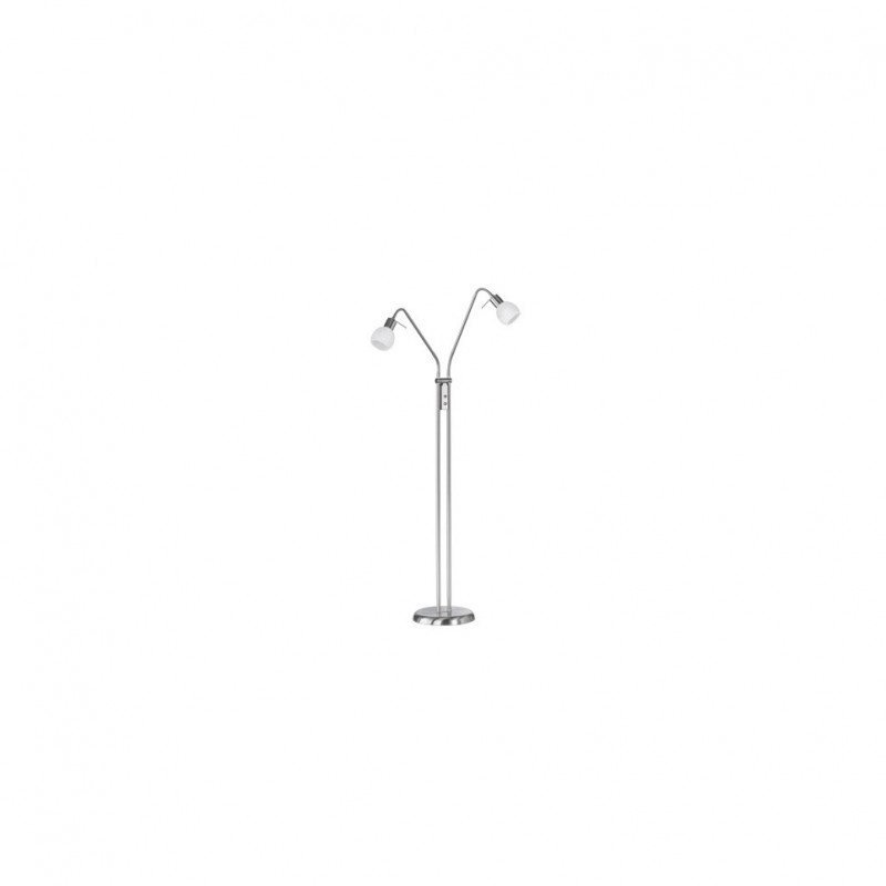 - Antibes - Matt Nickel 2 Light Floor Lamp with Alabaster Glass Trio-R40172007 - Antibes - Matt Nickel 2 Light Floor Lamp with Alabaster Glass