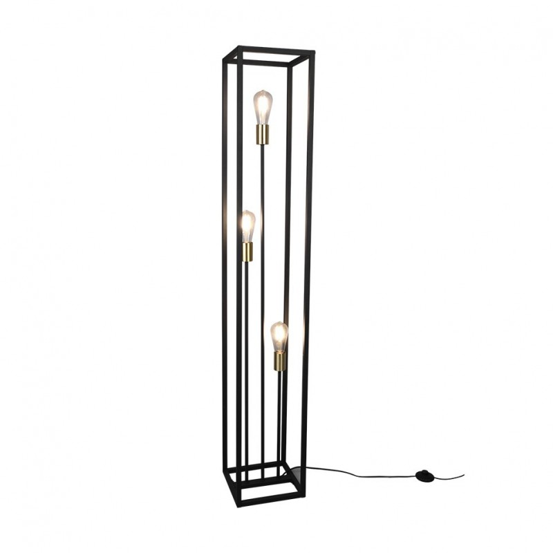 - Vito - Matt Black & Gold 3 Light Floor Lamp Trio-R40193032 - Vito - Matt Black & Gold 3 Light Floor Lamp